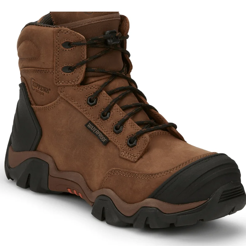 Men's work & safety boots with a toe cap made of aluminum alloyChippewa Men's Cross Terrain Nano Comp Waterproof Hiker Lace-Up Work Boots AE5002