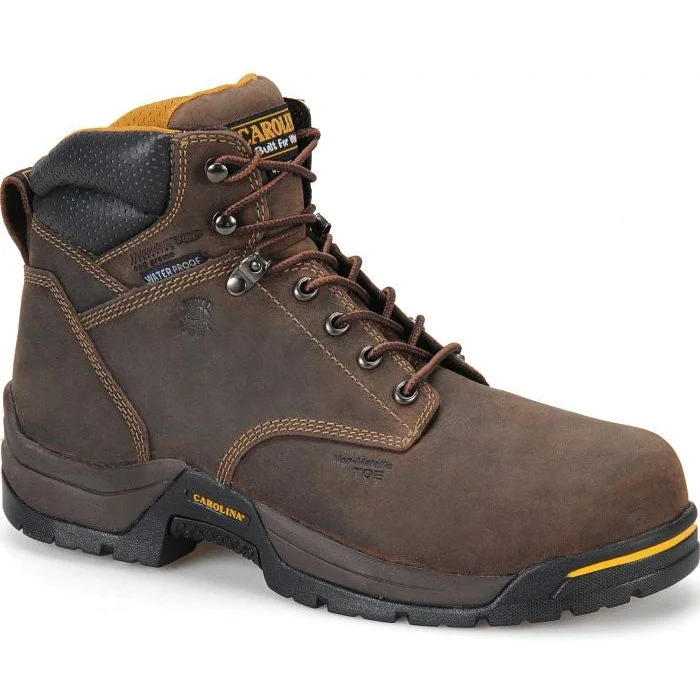 Men's anti - static work & safety boots for electronics industryCarolina Men's Bruno Lo 6" Comp Toe WP Insulated Work Boot -Brown- CA5521