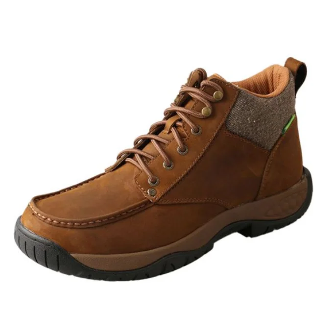 Men's work & safety boots with a moisture - wicking lining for dry feetTwisted X Men's 4" All Around Work Boot - Distressed Saddle & Eco Dust MAXW001