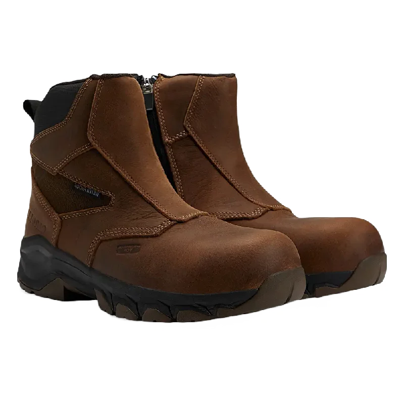 Men's work & safety boots with a toe cap made of aluminum alloyCarolina® Men's 6" Subframe Waterproof Brown Work Boots CA5550