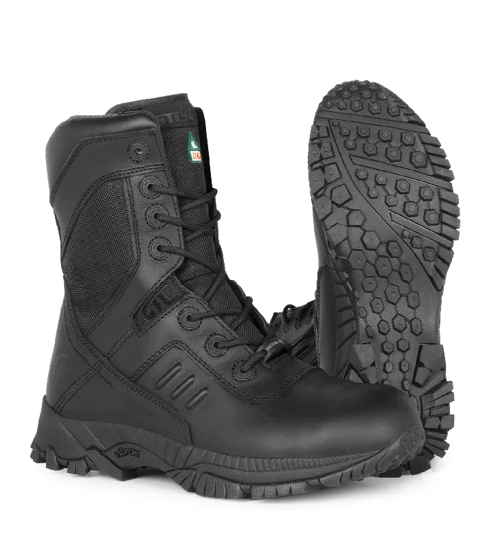 Men's work & safety boots with a toe cap made of aluminum alloyTactik, Black | 8" Waterproof CSA ESR Tactical Boots | Vibram TC4+