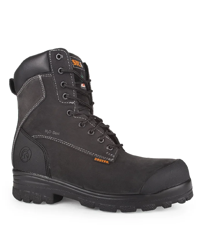 Men's insulated work & safety boots for cold - climate workMaster, Black | 8" Nubuck Leather Work Boots