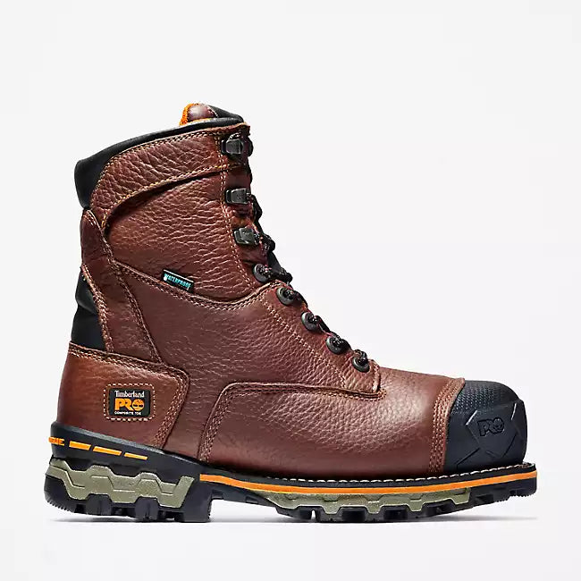 Men's work & safety boots with a flame - resistant upper for firefighting or welding workTimberland Men's Boondock 8" Insulated Safety Toe