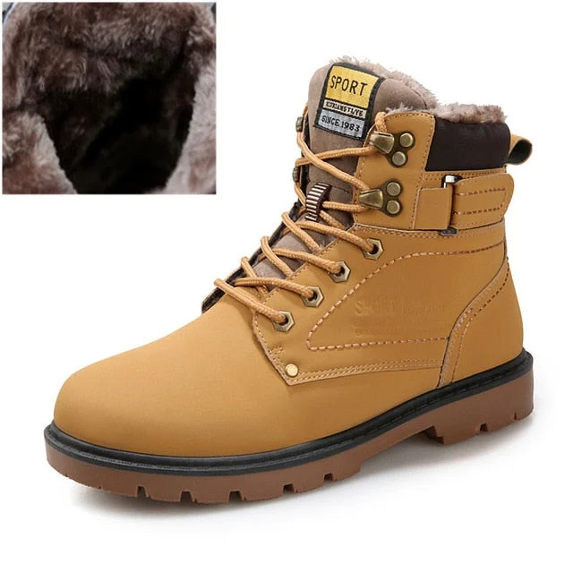 Yellow fur boots