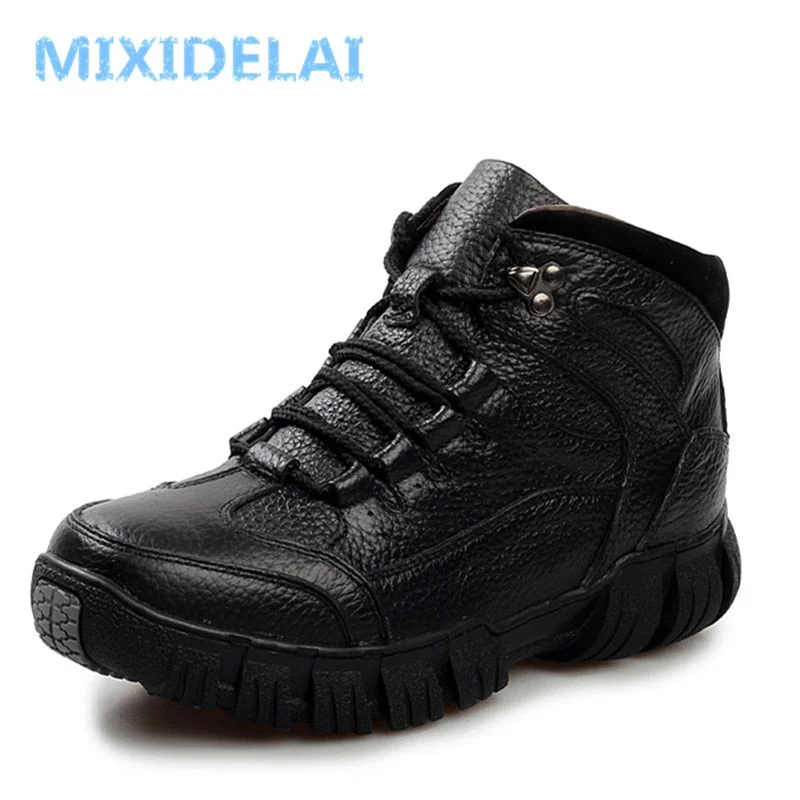 Men's ESD (electro - static discharge) work & safety boots for cleanroom environmentsMIXIDELAI Genuine Leather Men Boots, Handmade Super Warm Men Winter Shoes,High Quality Ankle Boots For Autumn And Winter Shoes