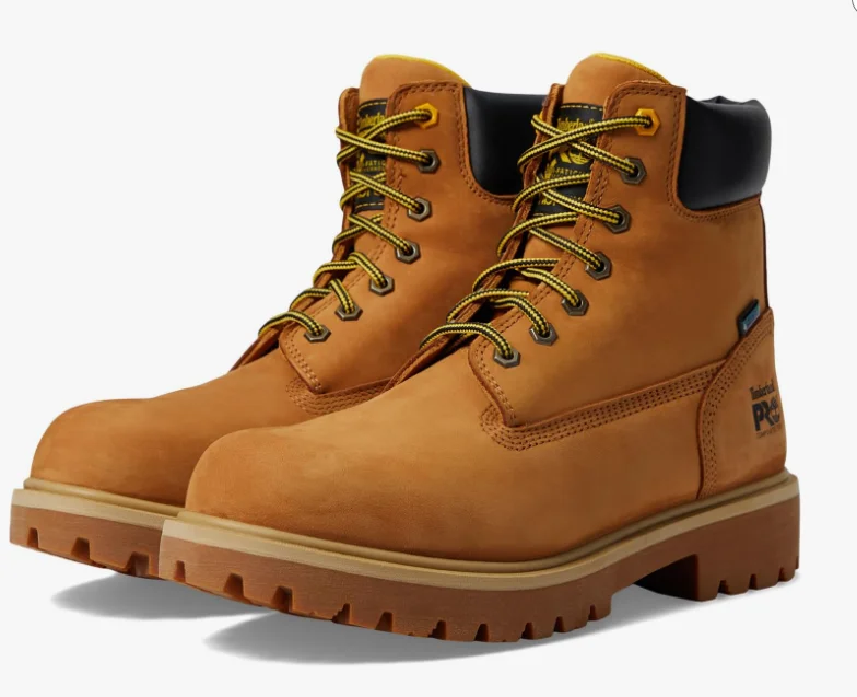 Men's work & safety boots with a durable rubber outsole for traction on rough terrainTimberland PRO Men's Direct Attach 6" Comp Toe Work Boot - Wheat - TB0A5PA2231