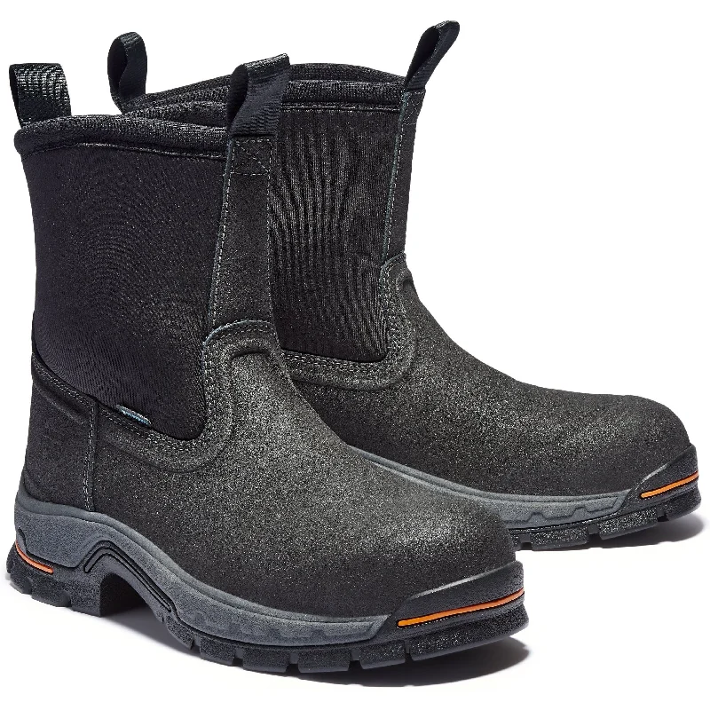 Men's work & safety boots with a breathable waterproof membrane like Gore - TexTimberland PRO Men's 8" Alloy Toe WP Pull-on Work Boot - TB1A1AXG001