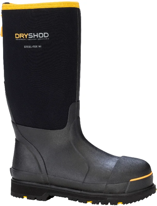 Men's work & safety boots with a quick - lace system for easy on and offSTT-UH-BK Dry Shod Safety Toe