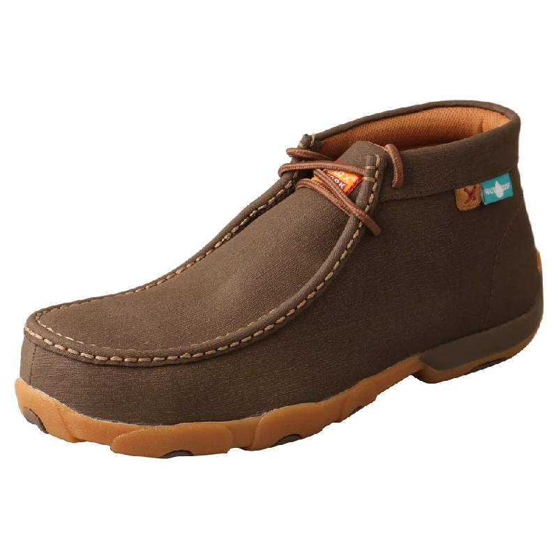 Men's work & safety boots with a breathable waterproof membrane like Gore - TexTwisted X Men's Work Chukka Driving Moc Chocolate MDMNTW1