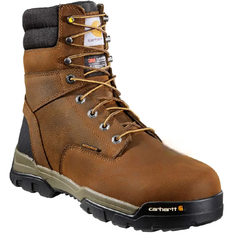 Men's carbon fiber toe work & safety boots for lightweight protectionCarhartt Men's Ground Force 8" Soft Toe WP 600G Ins Work Boot- CME8047