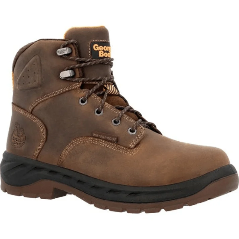 Men's work & safety boots with a chemical - resistant rubber soleGeorgia Boot Men's OT Brown Waterproof Work Boot GB00521