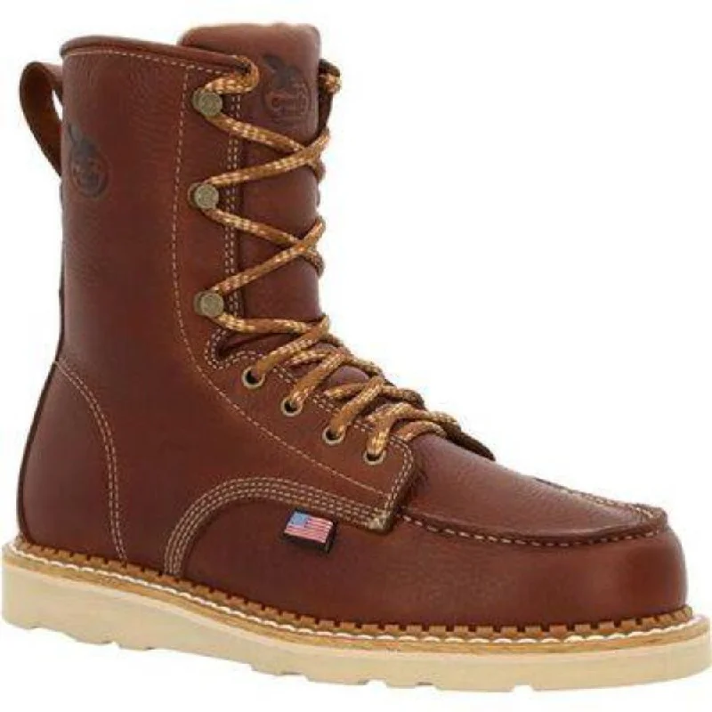 Men's insulated work & safety boots for cold - climate workGeorgia Boot Men's USA Wedge Moc Toe Work Boots GB00480