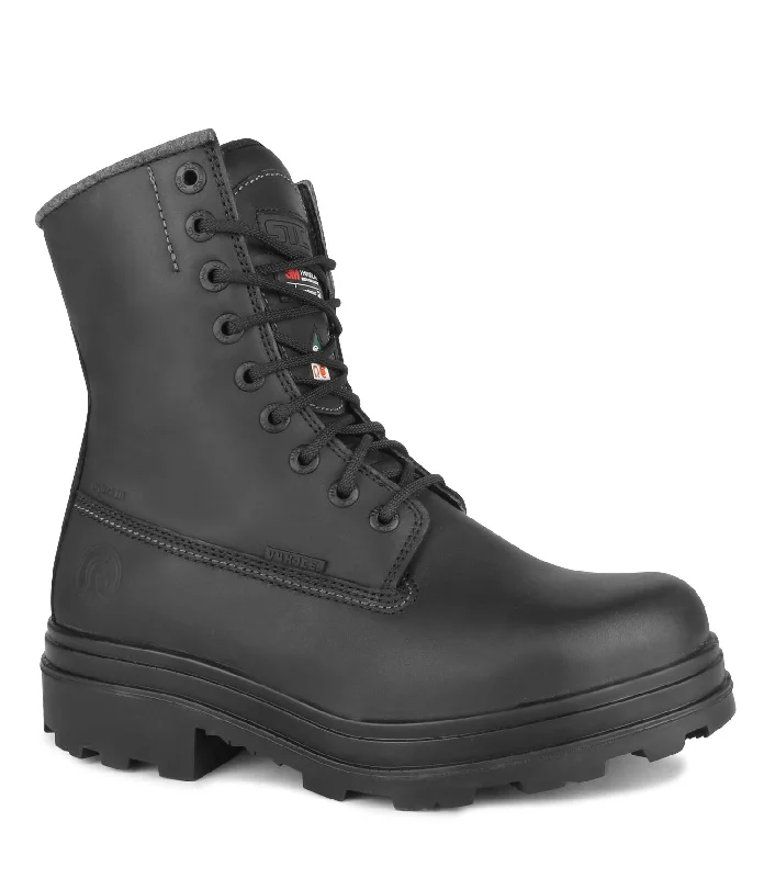 Men's work & safety boots with a breathable waterproof membrane like Gore - TexBlitz-Ice, Black | 8" Insulated Work Boots | Vibram Artic Grip Pro