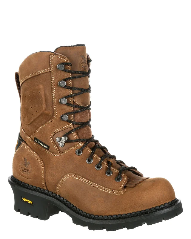 Men's insulated work & safety boots for cold - climate workMen's Comfort Core Logger Waterproof Work Boots