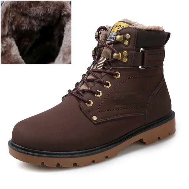 Brown fur boots