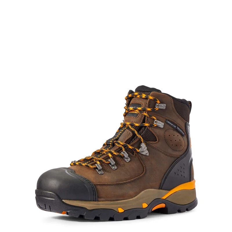 Men's work & safety boots with a durable rubber outsole for traction on rough terrainAriat Endeavor 6" Waterproof Carbon Toe Work Boot Style 10031591