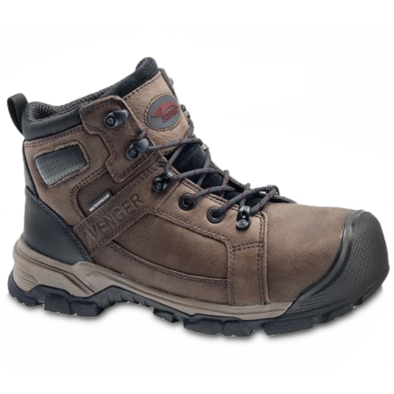 Men's work & safety boots with a moisture - wicking lining for dry feetAvenger Men's Ripsaw Waterproof Alloy Toe Brown Mid Work Boots A7336