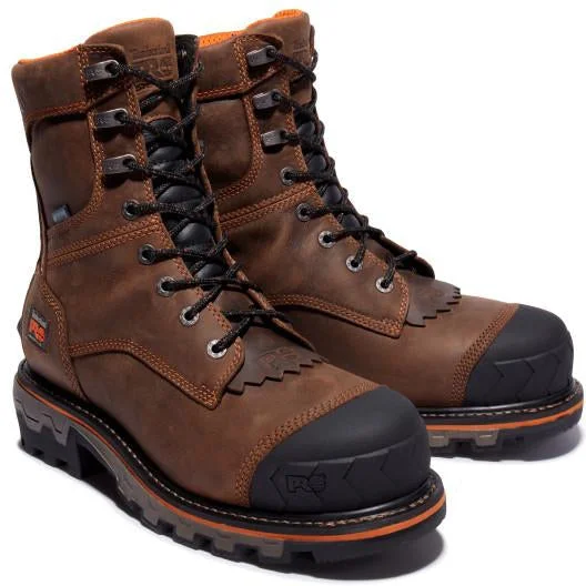 Men's electrical - hazard resistant work & safety boots with composite toeTimberland Pro Men's Boondock HD Comp Toe WP 400G Logger Work Boot - TB1A28SB214