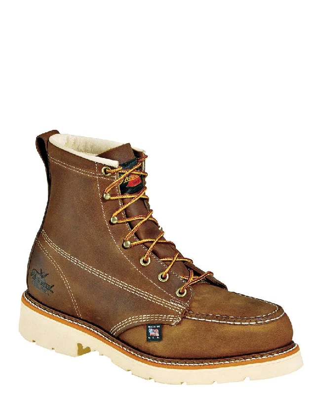 Men's work & safety boots with a moisture - wicking lining for dry feetMens American Heritage 6" Moc Steel-Toe Lace-Up Boots