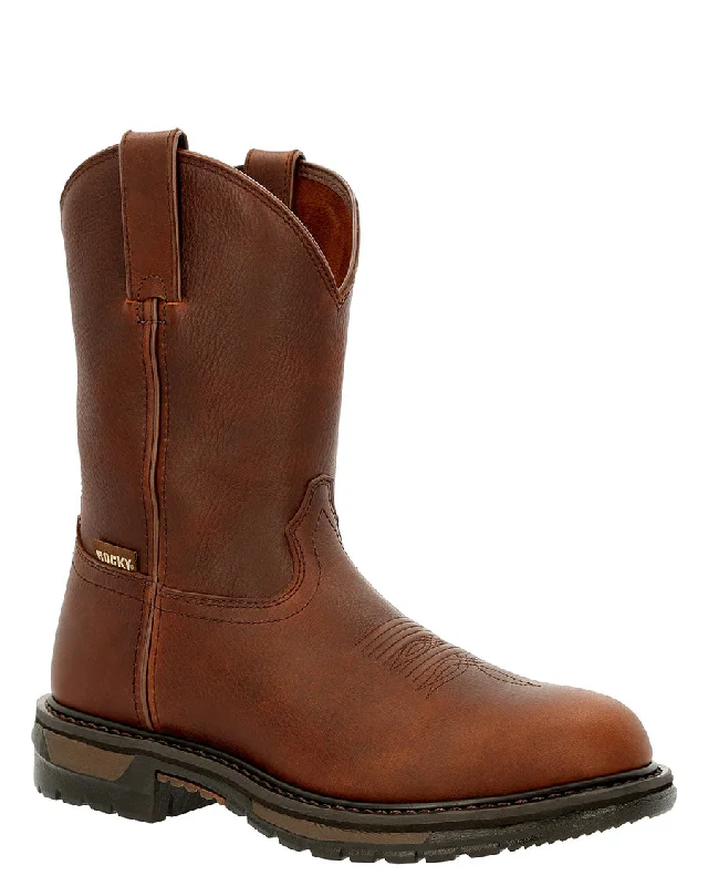 Men's non - metallic work & safety boots for airport security jobsMen's Original Ride FLX Unlined Western Work Boots