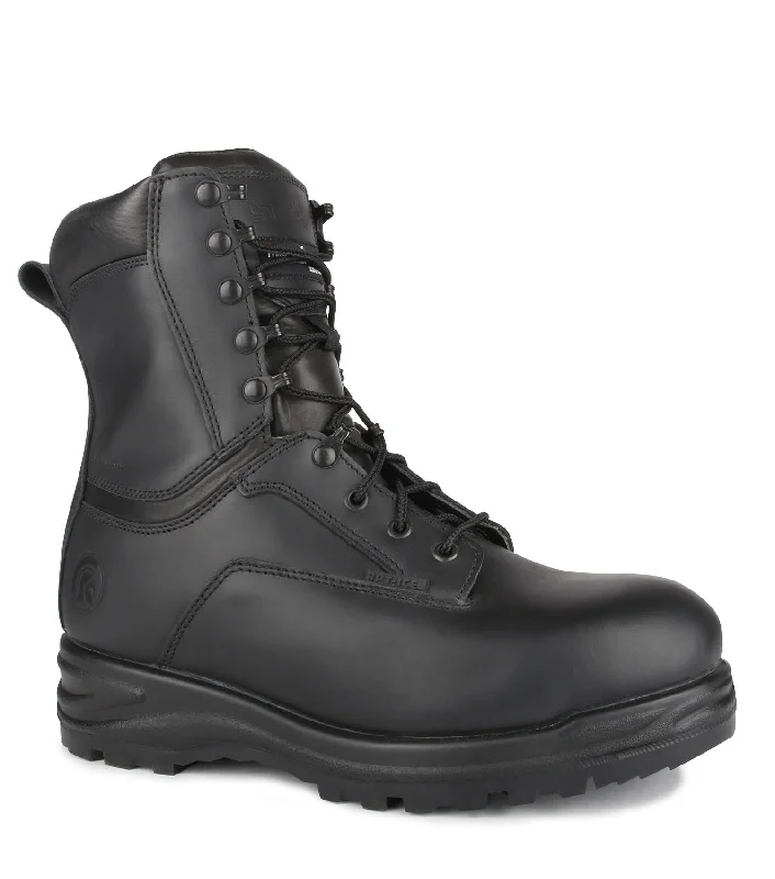 Men's work & safety boots with a reflective strip for low - light visibilityER, Black | 8" Insulated & Waterproof Leather Tactical Boots