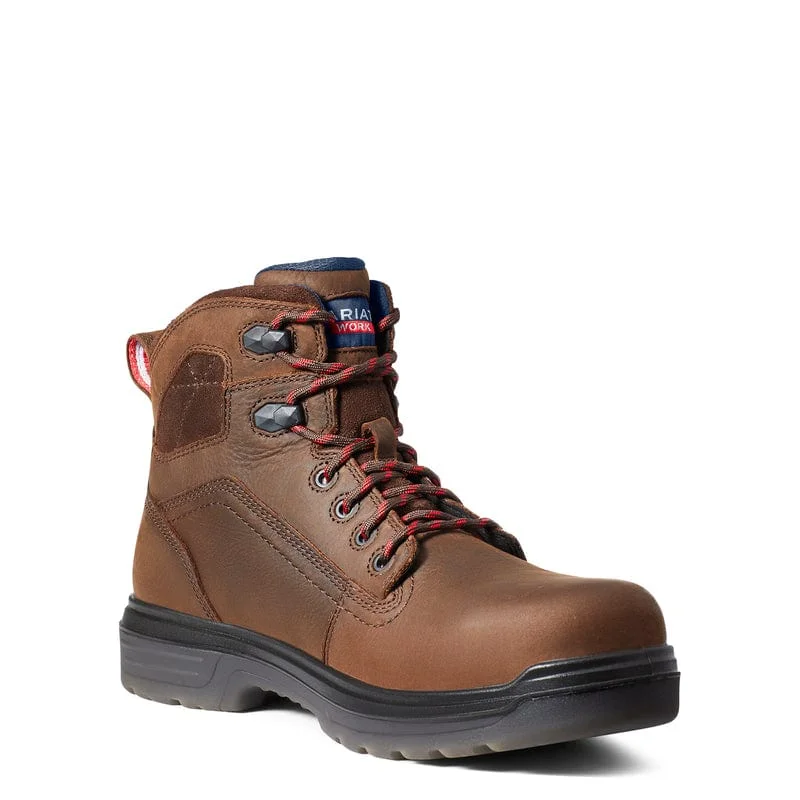 Men's heat - resistant work & safety boots for foundry jobsAriat Men's Turbo Rich Brown Waterproof Carbon Toe Work Boots 10036739