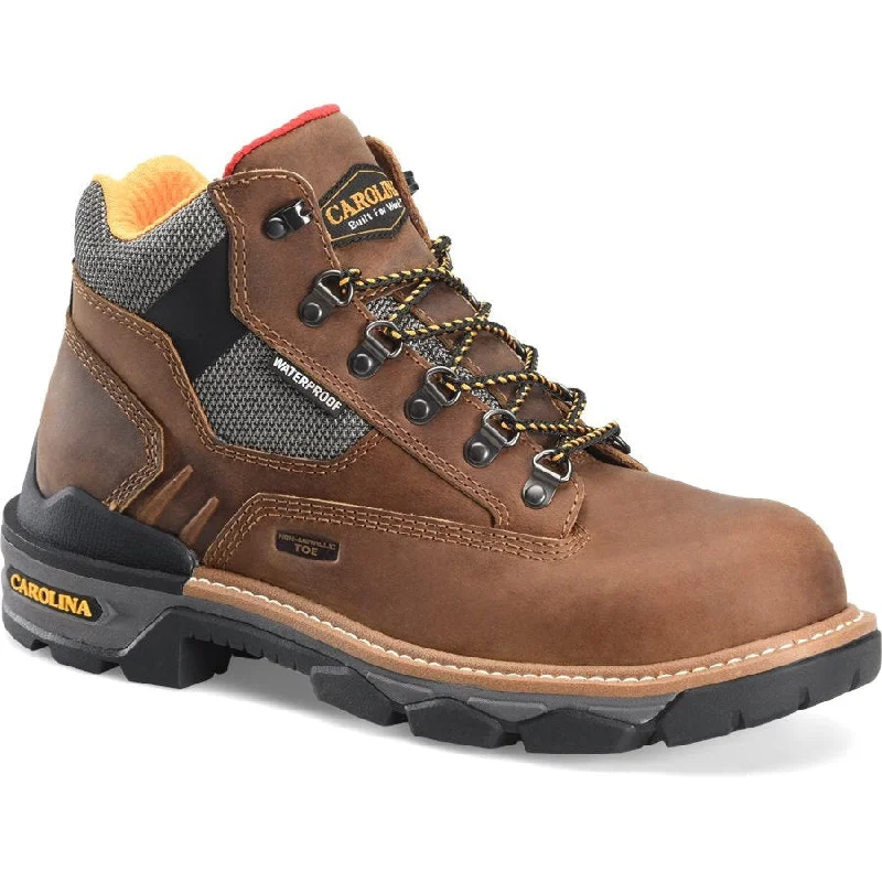 Men's carbon fiber toe work & safety boots for lightweight protectionCarolina Men's Constructor 5" WP Slip Resist CT Work Boot - Brown - CA7832