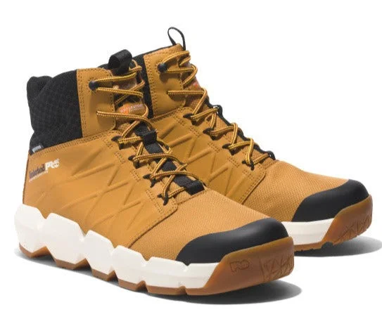 Men's work & safety boots with a quick - lace system for easy on and offTimberland Pro Men's Morphix 6" Comp Toe WP Work Boot - Wheat TB1A5QZE231