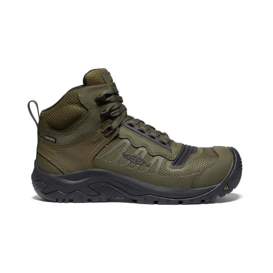 Men's work & safety boots with a reflective strip for low - light visibilityKeen Men's Reno Mid Safety Toe