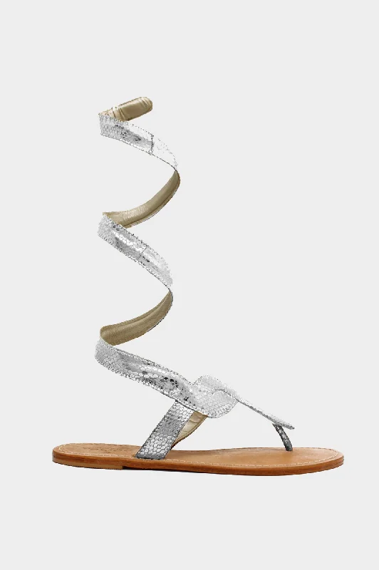 Men's sandals with a flexible sole for easy movementMen's sandals with a flexible sole for easy movementCobra Wrap Sandals | Silver