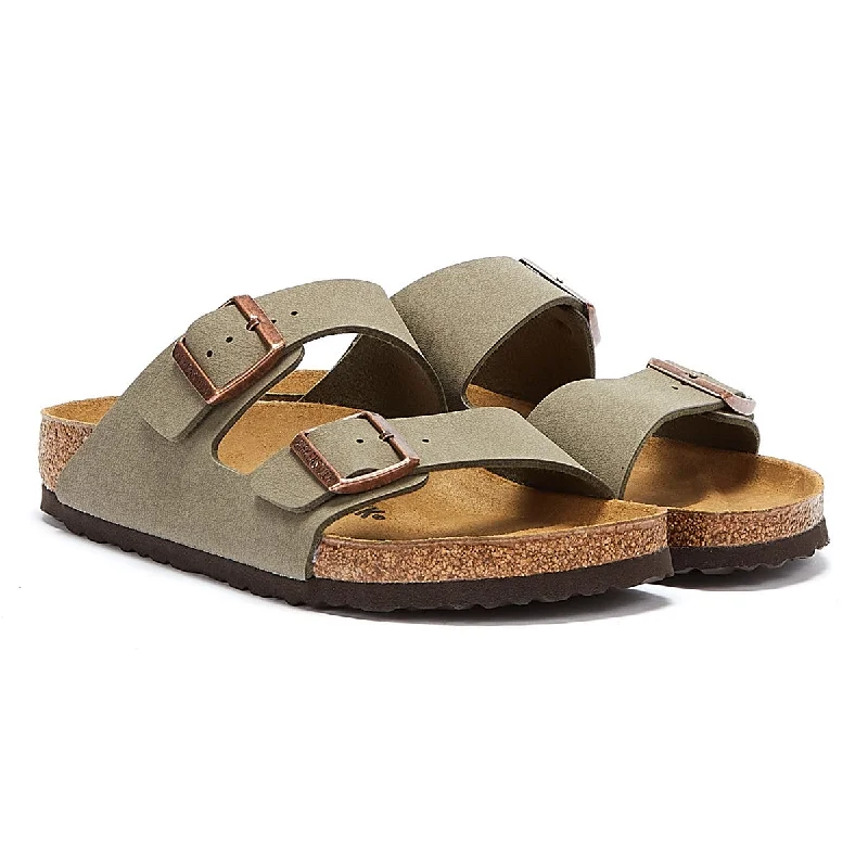 Men's sandals with a flexible sole for easy movementMen's sandals with a flexible sole for easy movementBirkenstock Arizona Birko Flor Nubuck Stone Sandals