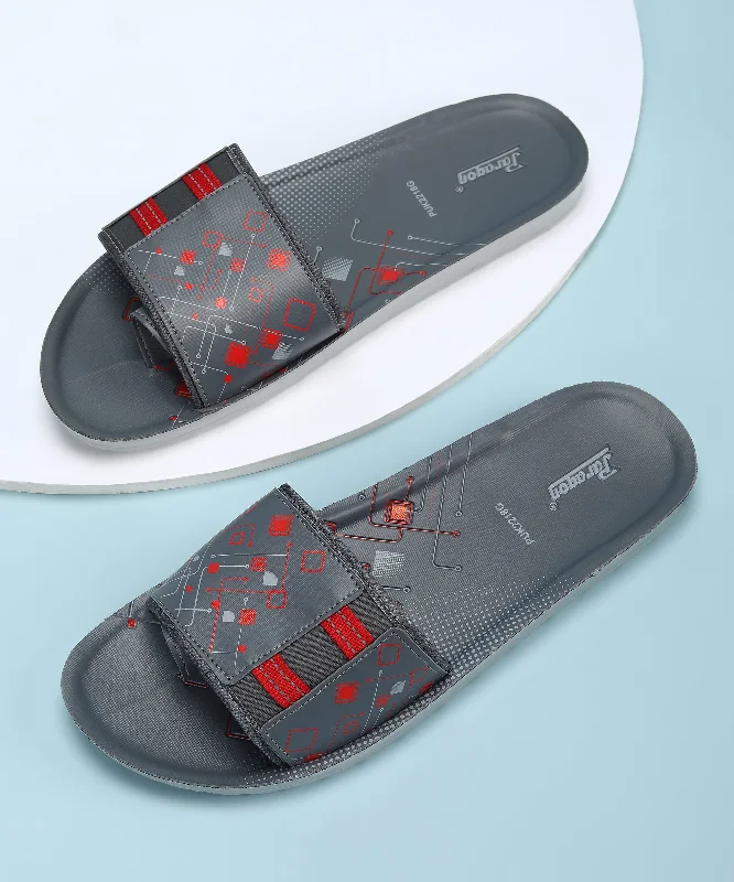 Men's sandals with a wide strap for supportMen's sandals with a wide strap for supportParagon  PUK2218G Men Casual Sliders | Stylish Trendy Lightweight Slides | Casual & Comfortable Slippers | For Everyday Use