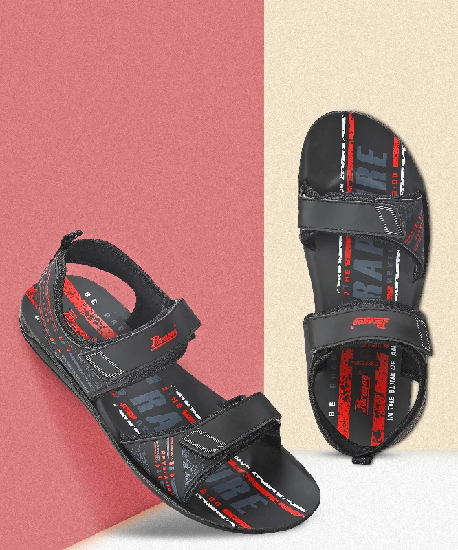 Men's sandals with a cushioned footbedMen's sandals with a cushioned footbedParagon Men's Stylish Lightweight & Durable Black Velcro Dailywear Sandals