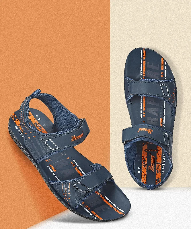 Men's sandals with a contrast stitching detailMen's sandals with a contrast stitching detailParagon Men's Stylish Lightweight & Durable Blue Velcro Dailywear Sandals