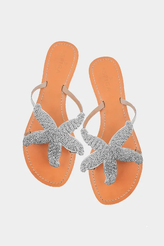 Men's sandals with a padded heelMen's sandals with a padded heelStarfish Leather Sandals | Silver