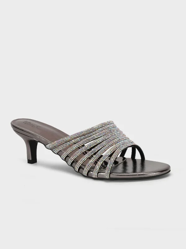 Men's sandals with a padded heelMen's sandals with a padded heelWomens "OBERON" Stylish Diamante Sandals