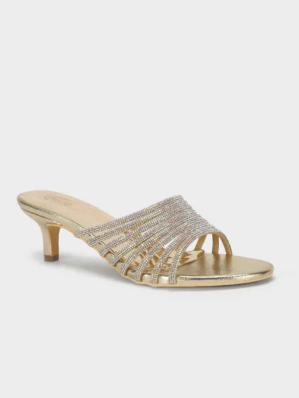 Men's sandals with a contrast stitching detailMen's sandals with a contrast stitching detailWomens "OBERON" Stylish Diamante Sandals