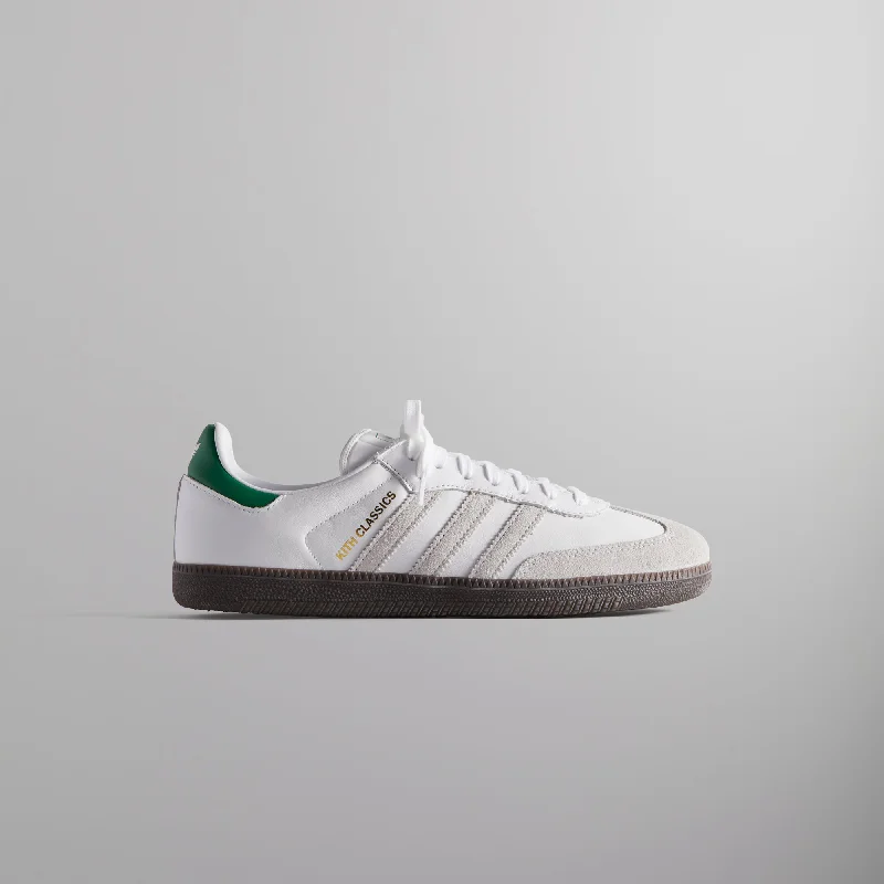 Men's casual sneakers with a woven upper for a unique textureKith Classics for adidas Originals Samba OG - White / Green