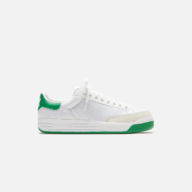 Men's tennis sneakers with a non - slip outsoleadidas Rod Laver - White / White / Green