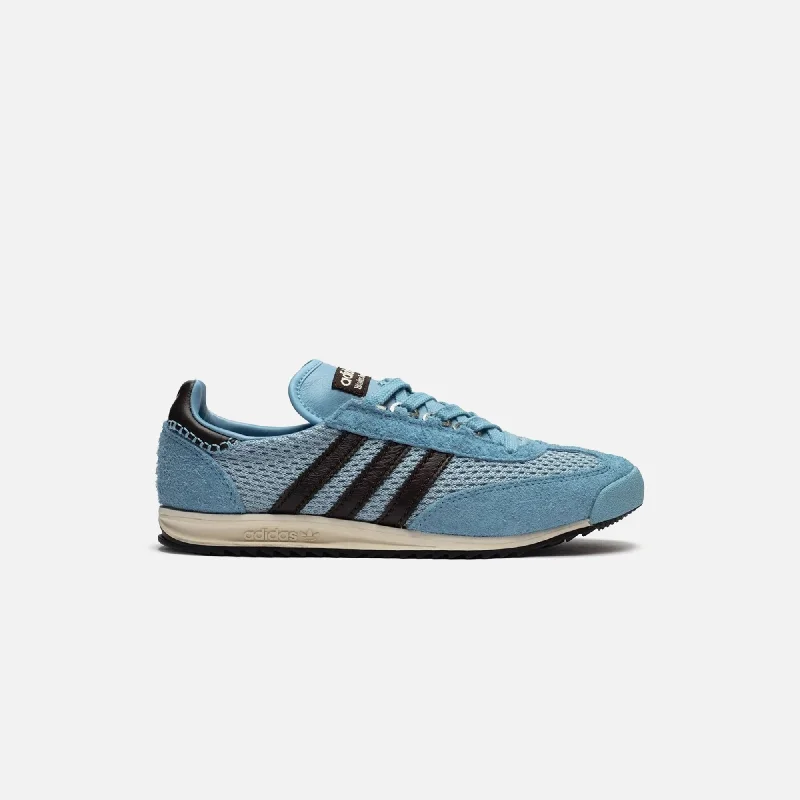 Men's lightweight sneakers for traveladidas x Wales Bonner SL76 - Ash Blue / Core Black / Ash Blue