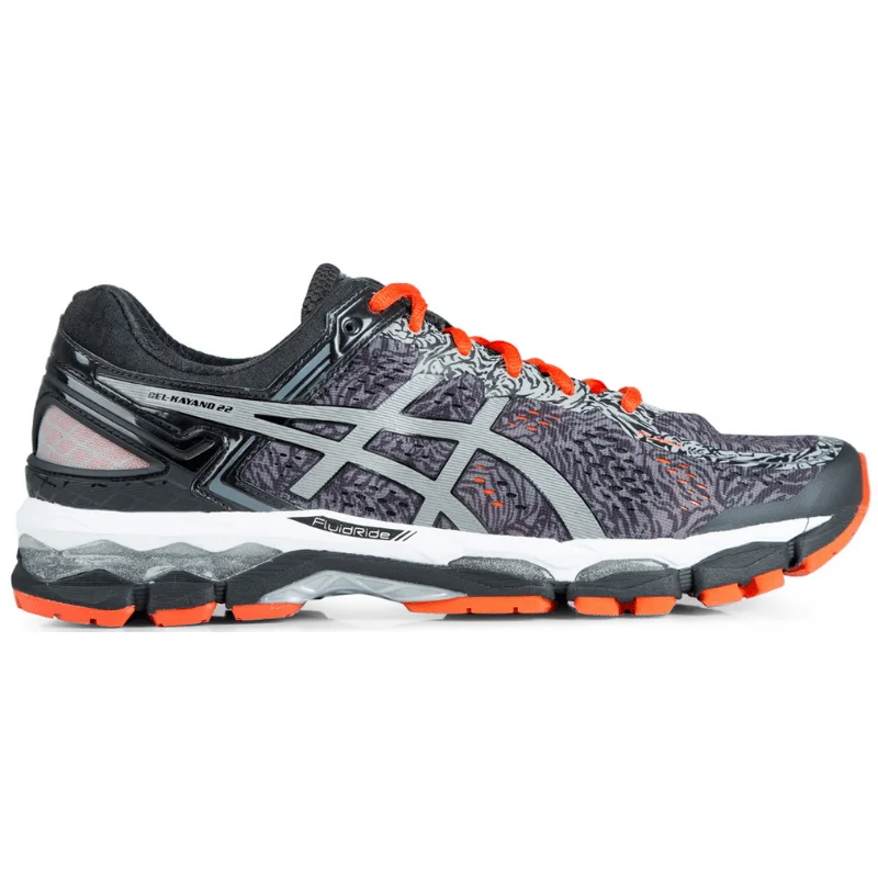 Men's sneaker boots with a mid - ankle heightMens Asics Gel-Kayano 22 Lite-Show 'Carbon/Silver/Cherry Tomato'