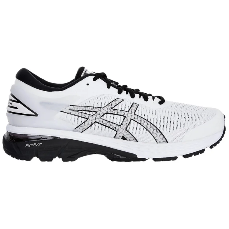 Men's breathable mesh running sneakers with reflective detailsMens Asics Gel-Kayano 25 'White/Black'