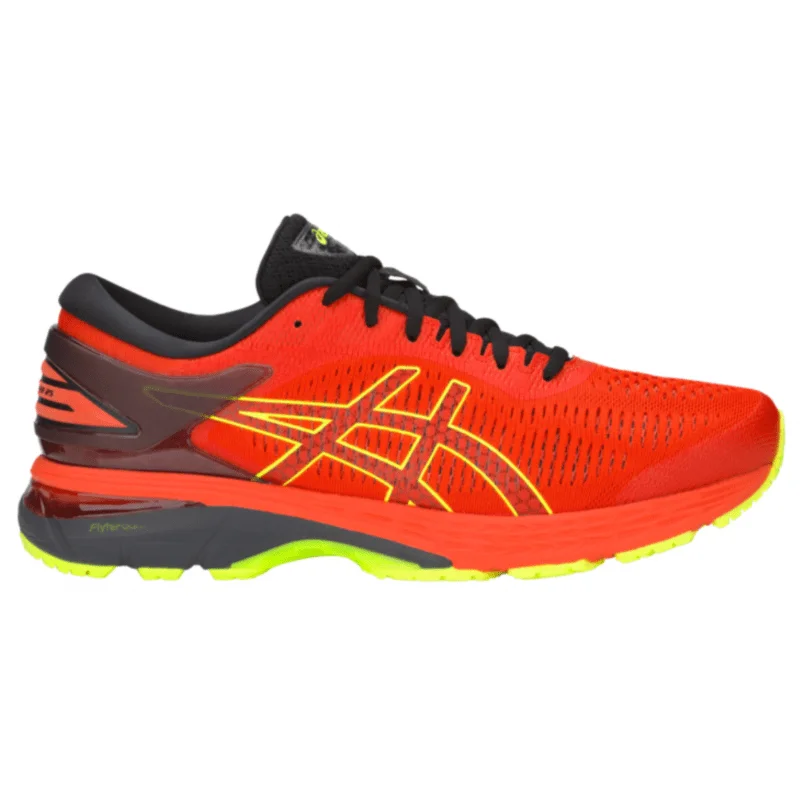 Men's hiking sneakers with a high - traction soleMen’s Asics Gel-Kayano 25 'Cherry Tomato/Safety Yellow'