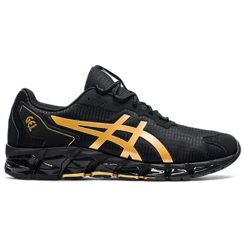 Men's high - end luxury sneakers with hand - stitched detailsMen's Asics Gel-Quantum 360 6 'Black/Pure Gold'