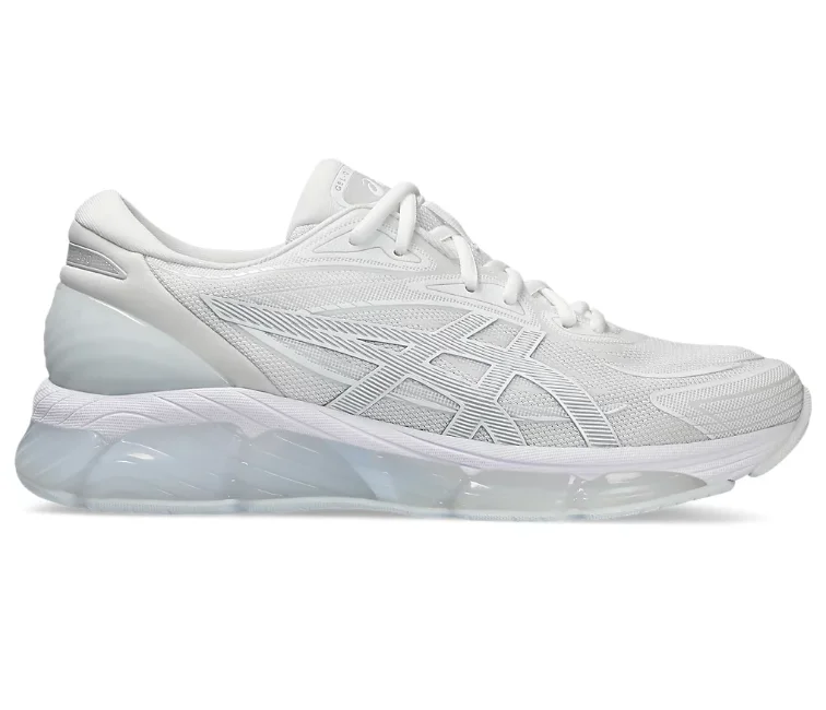 Men's classic white leather sneakers with black lacesAsics Gel-Quantum 360 8 (White/Glacier Grey)