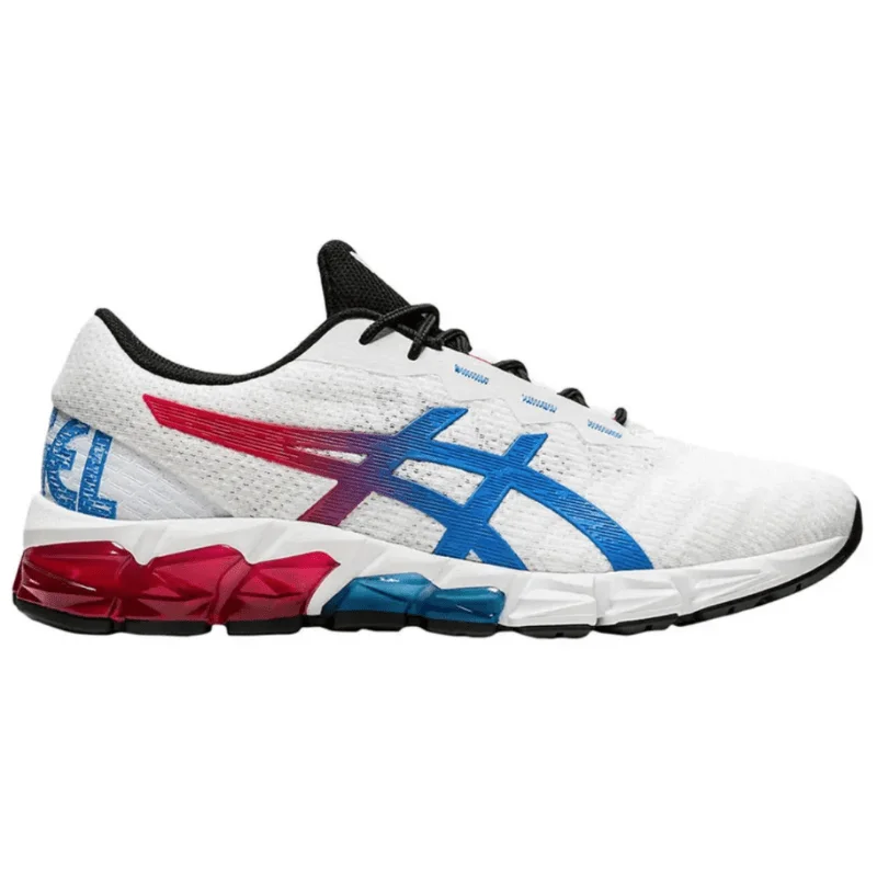 Men's black canvas sneakers with a red soleWomens Asics Gel-Quantum 180 5 'White/Blue Coast'