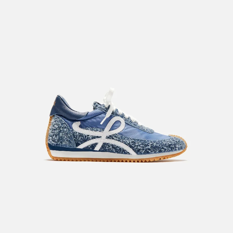 Men's low - top canvas sneakers with a floral printLoewe Flow Runner - Raw Denim