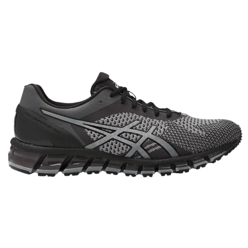 Men's classic white leather sneakers with black lacesMen’s Asics Gel-Quantum 360 Knit (OG) ‘Mid Grey/Carbon/Black’