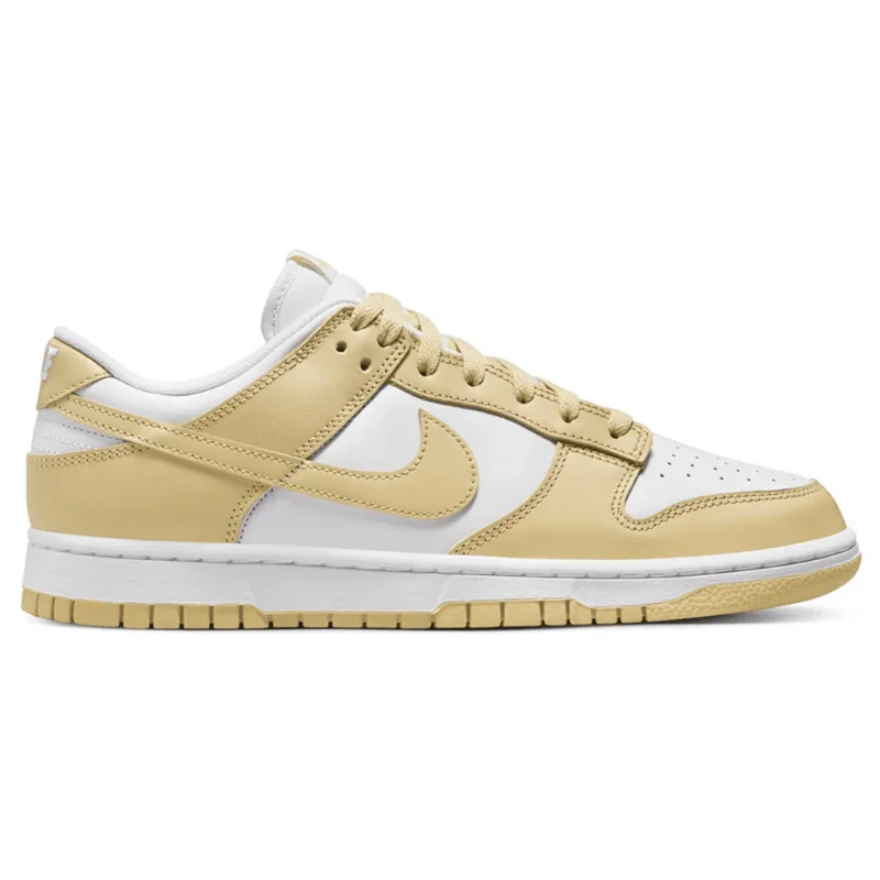 Men's vegan leather sneakers for an eco - friendly optionMen’s Nike Dunk Low Retro BTTYS ‘White/Team Gold’