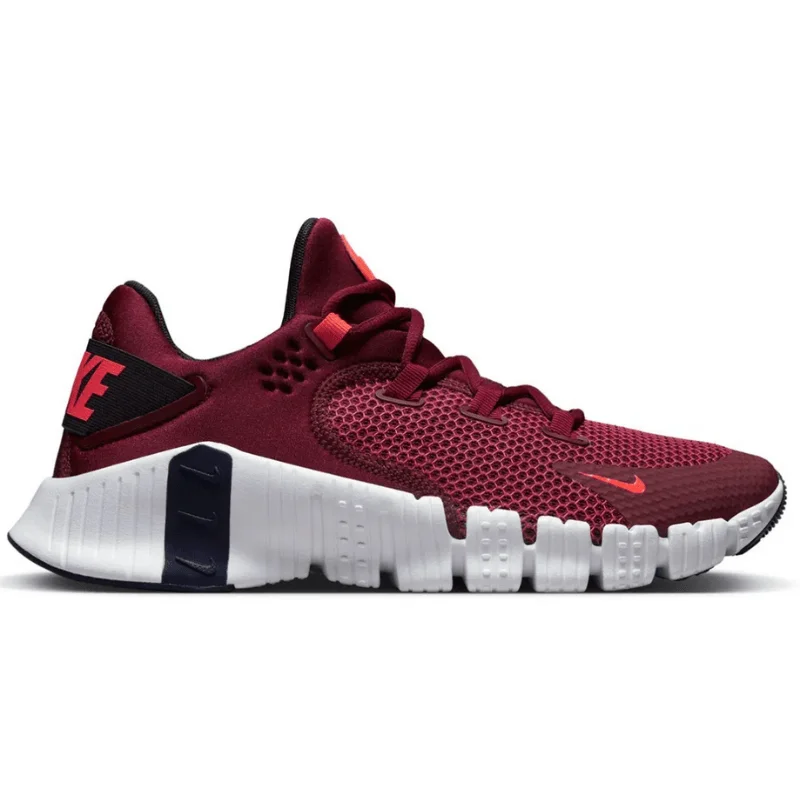 Men's gray mesh sneakers for breathability during workoutsMen’s Nike Free Metcon 4 ‘Team Red/Bright Crimson’